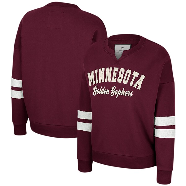 コロシアム レディース パーカー・スウェットシャツ アウター Minnesota Golden Gophers Colosseum Women's Perfect Date?Notch Neck Pullover Sweatshirt Maroon