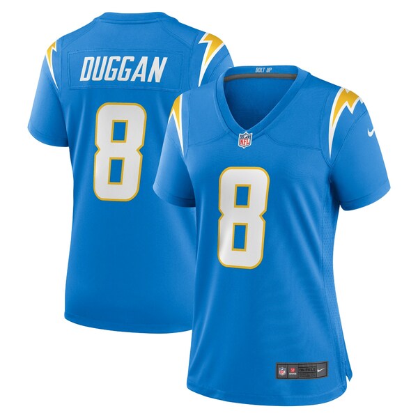 ʥ ǥ ˥ե ȥåץ Max Duggan Los Angeles Chargers Nike Women's Team Game Jersey Powder Blue