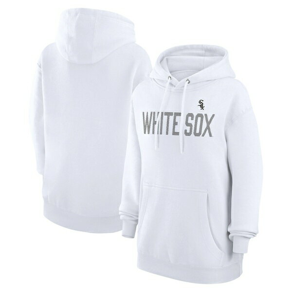 カールバンクス レディース パーカー・スウェットシャツ アウター Chicago White Sox GIII 4Her by Carl Banks Women's Dot Print Pullover Hoodie White