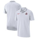 ナイキ メンズ ポロシャツ トップス Ohio State Buckeyes Nike 2023 Coaches Performance Polo White