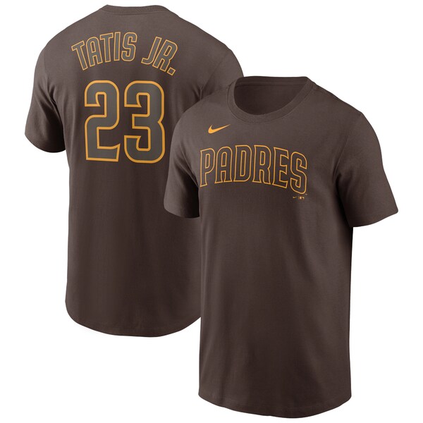 ナイキ メンズ Tシャツ トップス Fernando Tatis Jr. San Diego Padres Nike Name & Number TShirt Brown