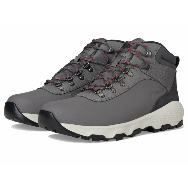 コロンビア メンズ ブーツ シューズ Newton Wander Leather City Grey/Mountain Red