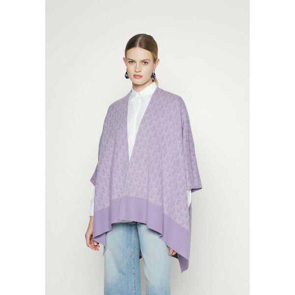 マイケルコース レディース コート アウター BOLD INTARSIA PONCHO - Cape - lavender mist