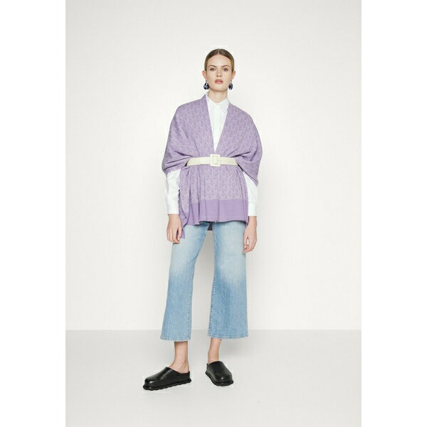 マイケルコース レディース コート アウター BOLD INTARSIA PONCHO - Cape - lavender mist