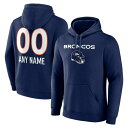 ファナティクス メンズ パーカー スウェットシャツ アウター Denver Broncos Fanatics Branded Personalized Name Number Team Wordmark Pullover Hoodie Navy