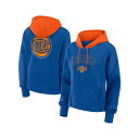 ファナティクス レディース カットソー トップス Women's Deep Royal New York Knicks Post Up Boxy Pullove...