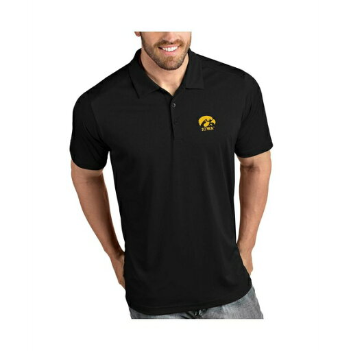 アンティグア メンズ シャツ トップス Men's Black Iowa Hawkeyes Antigua Tribute Polo Shirt Black アンティグア メンズ シャツ トップス Men's Black Iowa Hawkeyes Antigua Tribute Polo Shirt Black