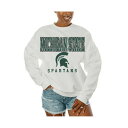 ゲームデイ レディース カットソー トップス Women's White Michigan State Spartans Freestyle Fleece Pu...