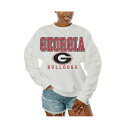 ゲームデイ レディース カットソー トップス Women's White Georgia Bulldogs Freestyle Fleece Pullover ...