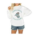 ゲームデイ レディース カットソー トップス Women's White Coastal Carolina Chanticleers Good Vibes Premium Fleece Drop Shoulder Pullover Sweatshirt White(4)