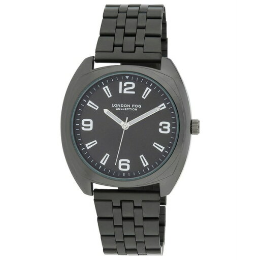 ロンドンフォグ メンズ 腕時計 アクセサリー Unisex Keltic Cushion Case Black Link Alloy Watch, 38mm Black ロンドンフォグ メンズ 腕時計 アクセサリー Unisex Keltic Cushion Case Black Link Alloy Watch, 38mm Black