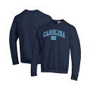 チャンピオン メンズ パーカー・スウェットシャツ アウター Men's Navy North Carolina Tar Heels Arch Over Logo Pullover Sweatshirt Navy