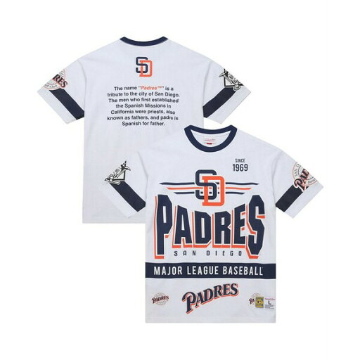 ミッチェル&ネス メンズ シャツ トップス Men's White San Diego Padres Cooperstown Collection Team Origins Premium T-Shirt White ミッチェル&ネス メンズ シャツ トップス Men's White San Diego Padres Cooperstown Collection Team Origins Premium T-Shirt White