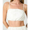 フレンチコネクション レディース カットソー トップス Women's Nomi Cotton Crop Top Summer White