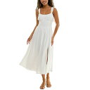 トリッキ レディース ワンピース トップス Juniors' Emma Drop-Waist Bow-Back Sleeveless Midi Dress White