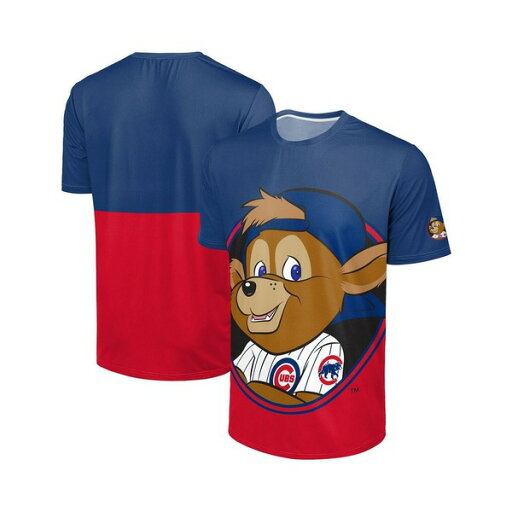 フォコ メンズ シャツ トップス Men's Royal/Red Chicago Cubs Big Logo Mascot T-Shirt Royal, Red フォコ メンズ シャツ トップス Men's Royal/Red Chicago Cubs Big Logo Mascot T-Shirt Royal, Red