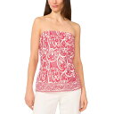 ワンステイト レディース カットソー トップス Women's Printed Strapless Tube Top Magenta