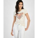 ゲス レディース カットソー トップス Women's Triangle Flowers Short-Sleeve Tee Vanilla Blush