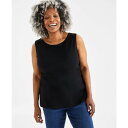 スタイルアンドコー レディース カットソー トップス Plus Size Boat-Neck Knit Tank Top, Exclusively at Mac...