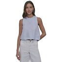 ダナキャランニューヨーク レディース カットソー トップス Women's Striped Cotton Bubble-Hem Sleeveless Top E...
