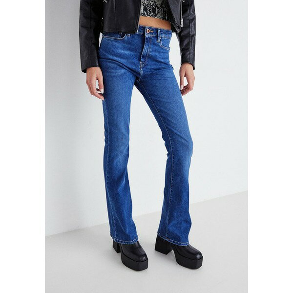 ڥڥ ǥ ǥ˥ѥ ܥȥॹ SKINNY FIT FLARE - Flared Jeans - denim