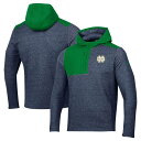 アンダーアーマー メンズ パーカー・スウェットシャツ アウター Notre Dame Fighting Irish Under Armour Survivor Fleece Hoodie QuarterZip Jacket Navy