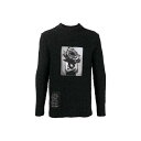 ジョン リッチモンド メンズ ニット&セーター アウター Half High-neck Sweater With Front Print. Nero