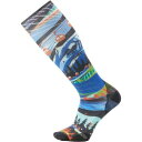 スマートウール メンズ 靴下 アンダーウェア Ski Zero Cushion Skication Print OTC Sock Mist Blue