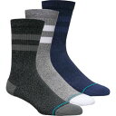 スタンス メンズ 靴下 アンダーウェア The Joven Sock - 3-Pack Grey