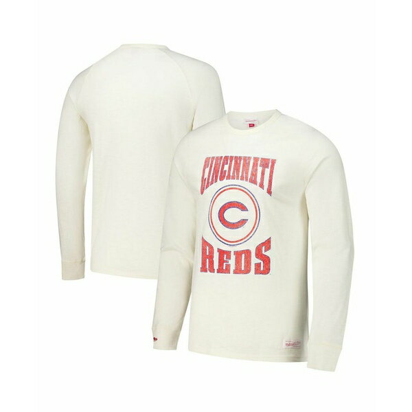 ■トップスサイズ 単位(cm) USサイズ｜胸囲(cm) XS(32-34in)｜84 S(34-36in)｜88 M(36-38in)｜94 L(38-40in)｜100 XL(42-44in)｜106 ■ブランド Mitchell & Ness (ミッチェル&ネス)■商品名 Men's Cream Cincinnati Reds Arched Logo Slub Long Sleeve T-Shirt■こちらの商品は米国・ヨーロッパからお取り寄せ商品となりますので、 お届けまで10日〜2週間前後お時間頂いております。 ■各ブランド・商品・デザインによって大きな差異がある場合がございます。 ■あくまで平均的なサイズ表ですので、「参考」としてご利用ください。 ■店内全品【送料無料】です！（※沖縄・離島は別途送料3,300円がかかります）