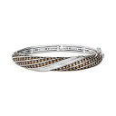 ルヴァン レディース ブレスレット・バングル・アンクレット アクセサリー Chocolate & Vanilla Diamond Swirl Bangle Br...