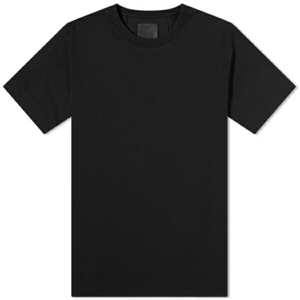 ジバンシー メンズ Tシャツ トップス Givenchy 4G Embroidered Tee Black