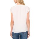 セセ レディース シャツ トップス Women's Scalloped Cap Sleeve Blouse New Ivory