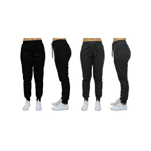 ギャラクシーバイハルビック レディース カジュアルパンツ ボトムス Women's Loose Fit Fleece Jogger Sweatpants, Pack of 2 Black - Charcoal ギャラクシーバイハルビック レディース カジュアルパンツ ボトムス Women's Loose Fit Fleece Jogger Sweatpants, Pack of 2 Black - Charcoal