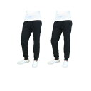 ギャラクシーバイハルビック メンズ カジュアルパンツ ボトムス Men's 2-Packs Slim-Fit Fleece Jogger Sweatpants Black x 2(4)