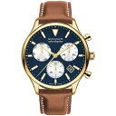 モバド レディース 腕時計 アクセサリー Men's Heritage Calendoplan Swiss Quartz Chronograph Cognac Genuine Leather Strap Watch 43mm Brown(2)