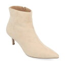 ジャーニーコレクション レディース ブーツ シューズ Women's Rossia Studded Pointed Toe Booties Bone