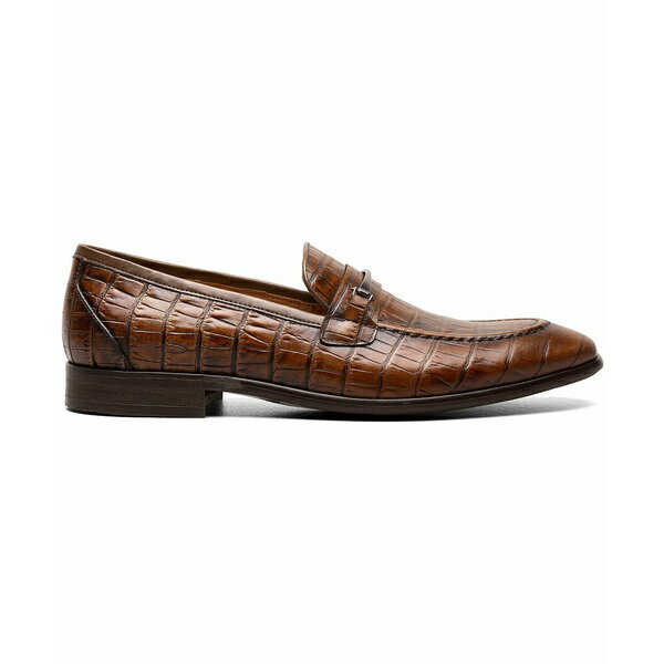 ステイシーアダムス メンズ スリッポン・ローファー シューズ Men's Ferdinand Moc Toe Slip On Loafers Cognac