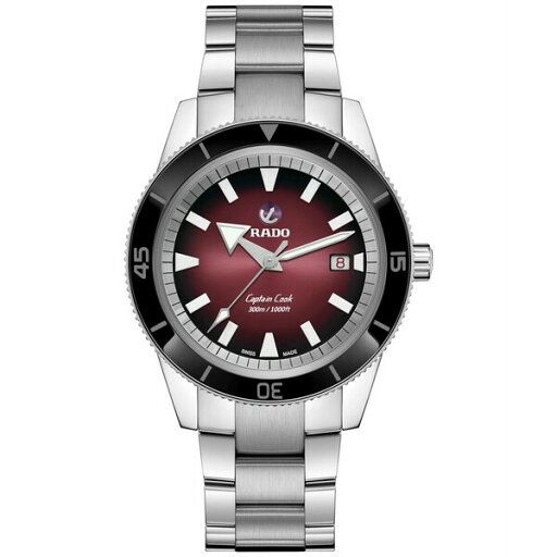 ラド レディース 腕時計 アクセサリー Men's Swiss Automatic Captain Cook Stainless Steel Bracelet Watch 42mm Red ラド レディース 腕時計 アクセサリー Men's Swiss Automatic Captain Cook Stainless Steel Bracelet Watch 42mm Red