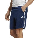 アディダス メンズ カジュアルパンツ ボトムス Men's Train Essentials Classic-Fit AEROREADY 3-Stripes 10" Training Shorts Dark Blue / Wht