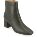 ジャーニーコレクション レディース ブーツ シューズ Women's Haylinn Block Heel Dress Booties Olive