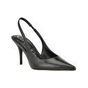 カルバンクライン レディース パンプス シューズ Women's Cinola Pointy Toe Slingback Pumps Black Leather(4)
