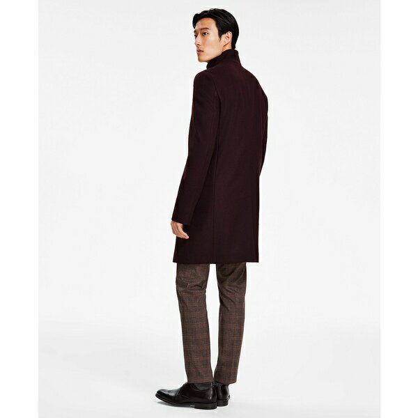 カルバンクライン メンズ ジャケット＆ブルゾン アウター Men's Mayden Slim-Fit Overcoat Maroon