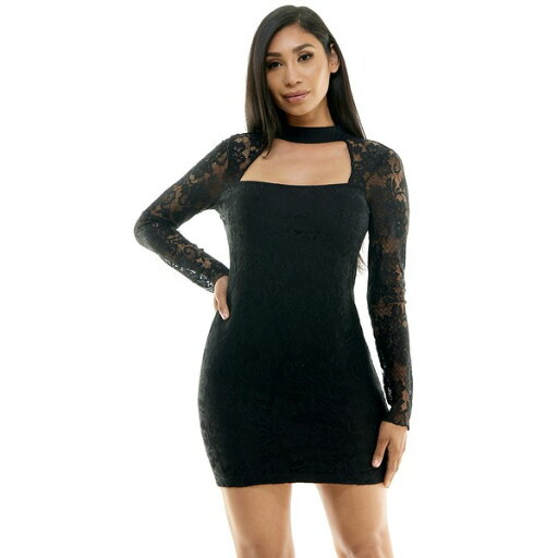 ベベ レディース ワンピース トップス Women's Long Sleeve Lace Mini Dress Black ベベ レディース ワンピース トップス Women's Long Sleeve Lace Mini Dress Black