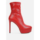 ロンンドンラグ レディース ブーツ シューズ Rossetti stretch pu high heel boots Red