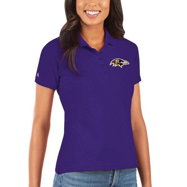 アンティグア レディース ポロシャツ トップス Baltimore Ravens Antigua Women's Legacy Pique Polo Purple