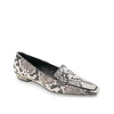 ビーシービージーマックスアズリア レディース スリッポン・ローファー シューズ Paray Loafer Grey/White/Black Snake Print