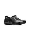 クラークス レディース スリッポン・ローファー シューズ Kaetlyn Slip-On Black Leather