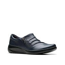 クラークス レディース スリッポン・ローファー シューズ Kaetlyn Slip-On Navy Leather