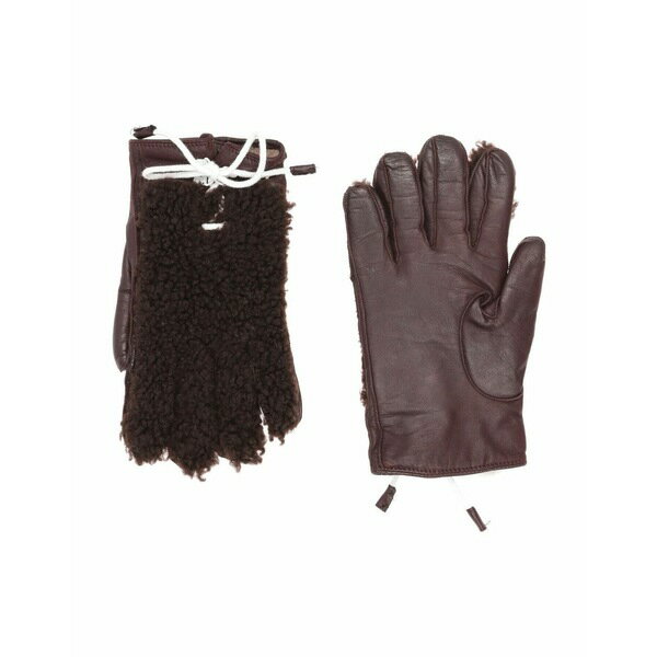 【送料無料】 ゼニア メンズ 手袋 アクセサリー Gloves Dark brown 1